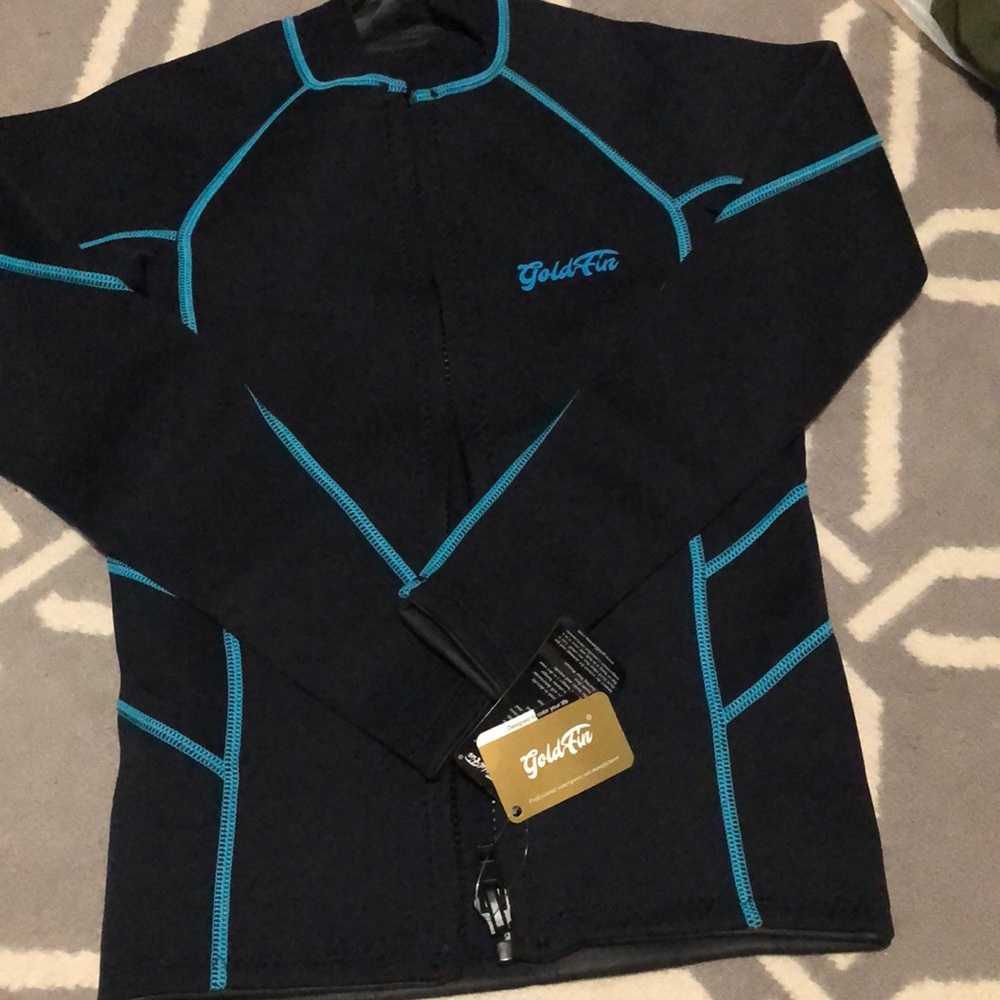 NEW GoldFin Wetsuit 2mm Jacket Long Sleeve Neoprene Jacket Small